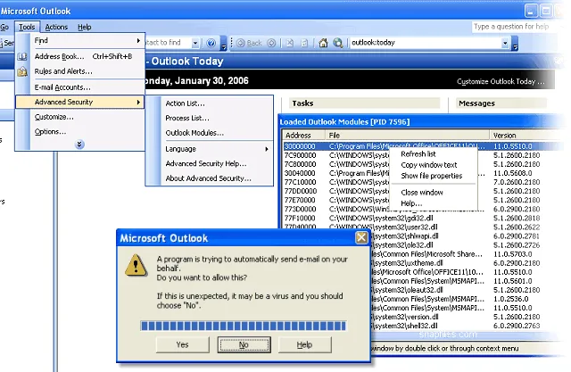 Advanced Security for Outlook Zrzut ekranu 1