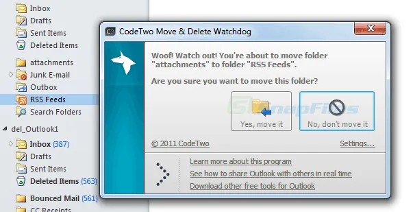 CodeTwo Move and Delete Watchdog Zrzut ekranu 1