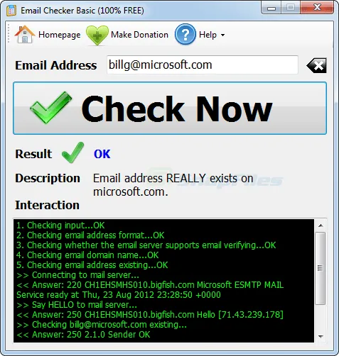 Email Checker Basic Zrzut ekranu 1