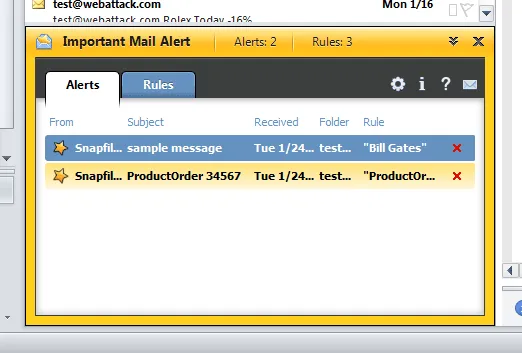 Important Mail Alert for Outlook Zrzut ekranu 2