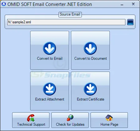 OmidSoft Email Converter Zrzut ekranu 1