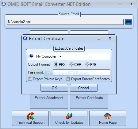 OmidSoft Email Converter Zrzut ekranu 2