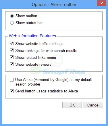 Alexa Toolbar for Firefox Zrzut ekranu 2