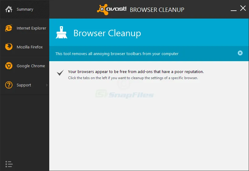 Avast Browser Cleanup Tool Zrzut ekranu 1