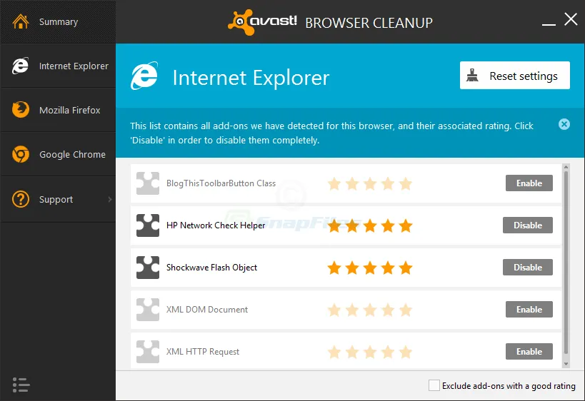 Avast Browser Cleanup Tool Zrzut ekranu 2