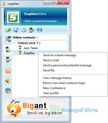 BigAnt Office Messenger Zrzut ekranu 1