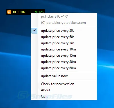 BITCOIN ticker Zrzut ekranu 2