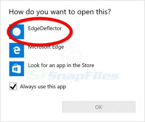 EdgeDeflector Zrzut ekranu 1