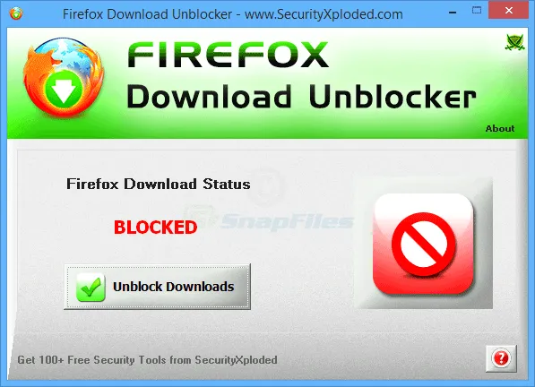 Firefox Download Unblocker Zrzut ekranu 1