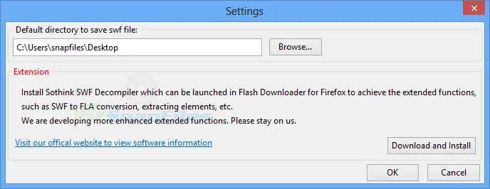 Flash Downloader for Firefox Zrzut ekranu 2