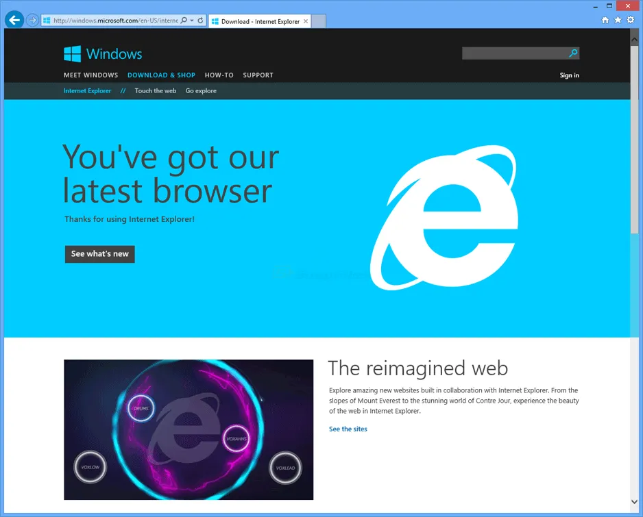 Internet Explorer 11 (Win7) Zrzut ekranu 1