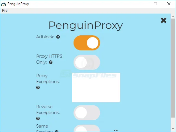 PenguinProxy Zrzut ekranu 2