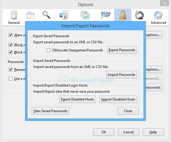 Firefox Password Exporter Zrzut ekranu 1
