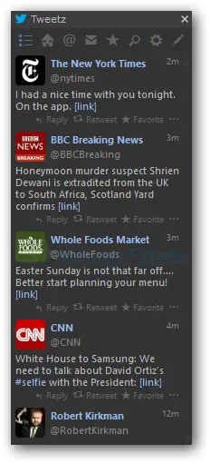 Tweetz Desktop Zrzut ekranu 1