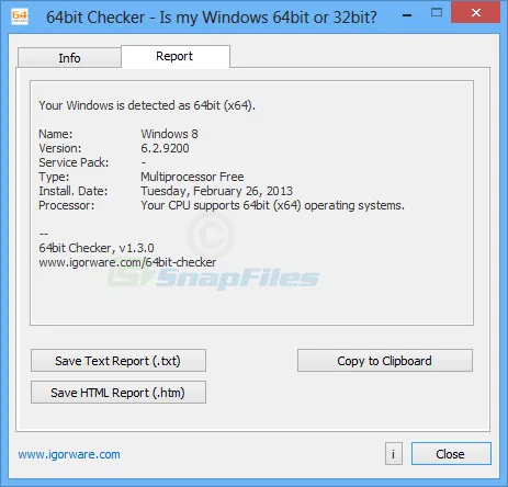 64bit Checker Zrzut ekranu 2
