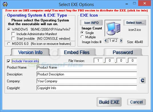 Advanced BAT to EXE Converter Zrzut ekranu 2