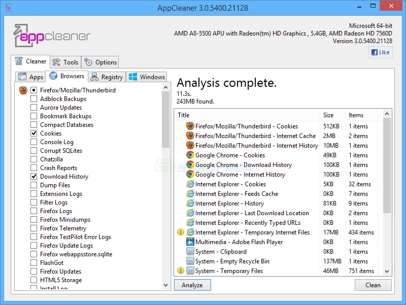 AppCleaner Zrzut ekranu 1