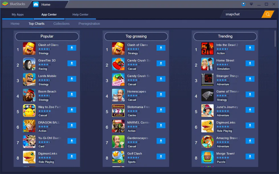 BlueStacks Zrzut ekranu 2