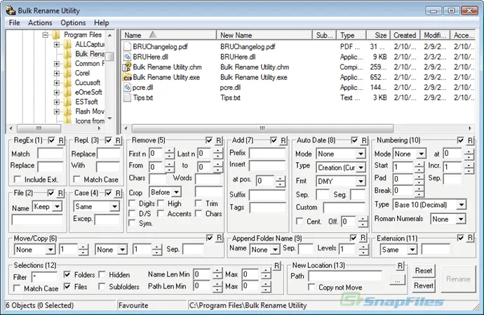 Bulk Rename Utility Zrzut ekranu 1