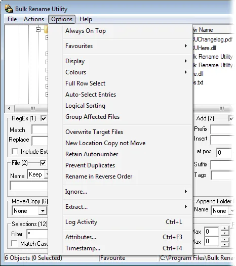Bulk Rename Utility Zrzut ekranu 2
