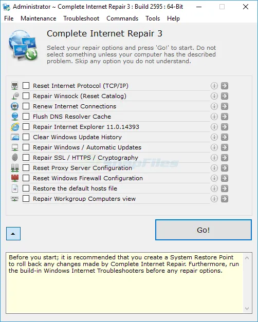Complete Internet Repair Zrzut ekranu 1