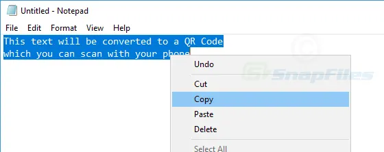 Clipboard to QR-Code Zrzut ekranu 1
