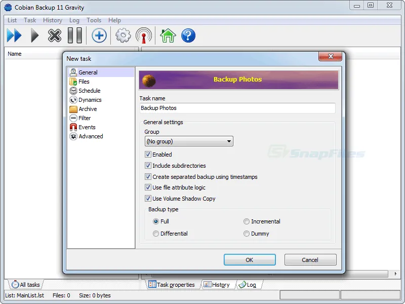 Cobian Backup Zrzut ekranu 2