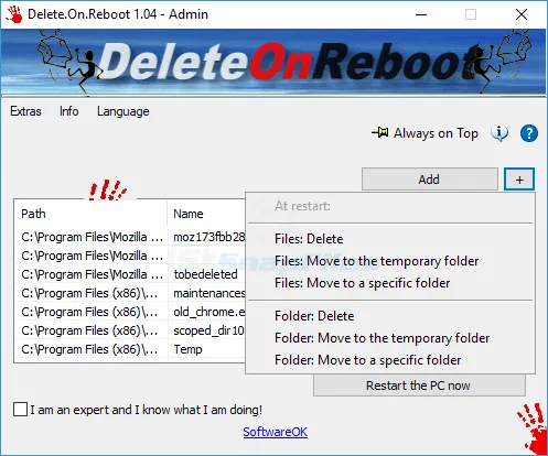 Delete.On.Reboot Zrzut ekranu 2