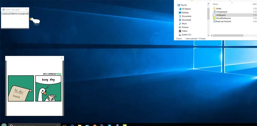 Desktop Goose Zrzut ekranu 1