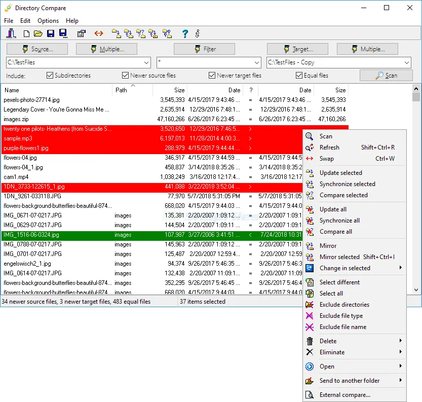 Directory Compare Zrzut ekranu 1