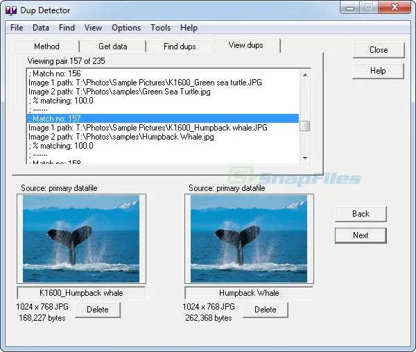DupDetector Zrzut ekranu 1
