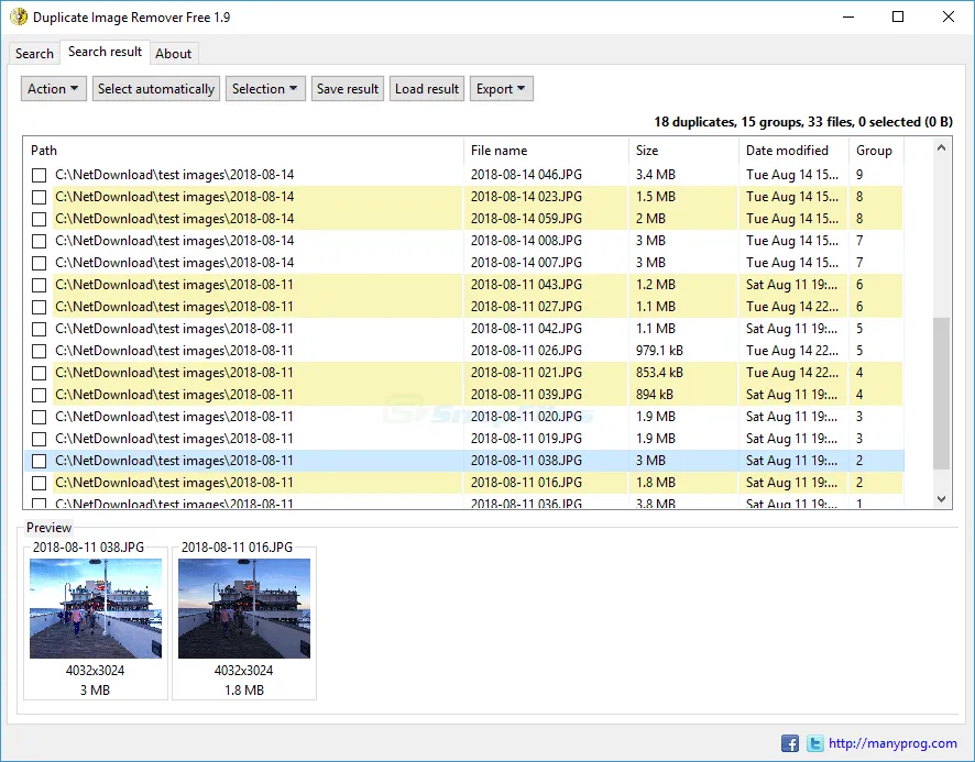 Duplicate Image Remover Free Zrzut ekranu 2