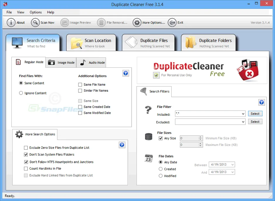 Duplicate Cleaner Free Zrzut ekranu 1