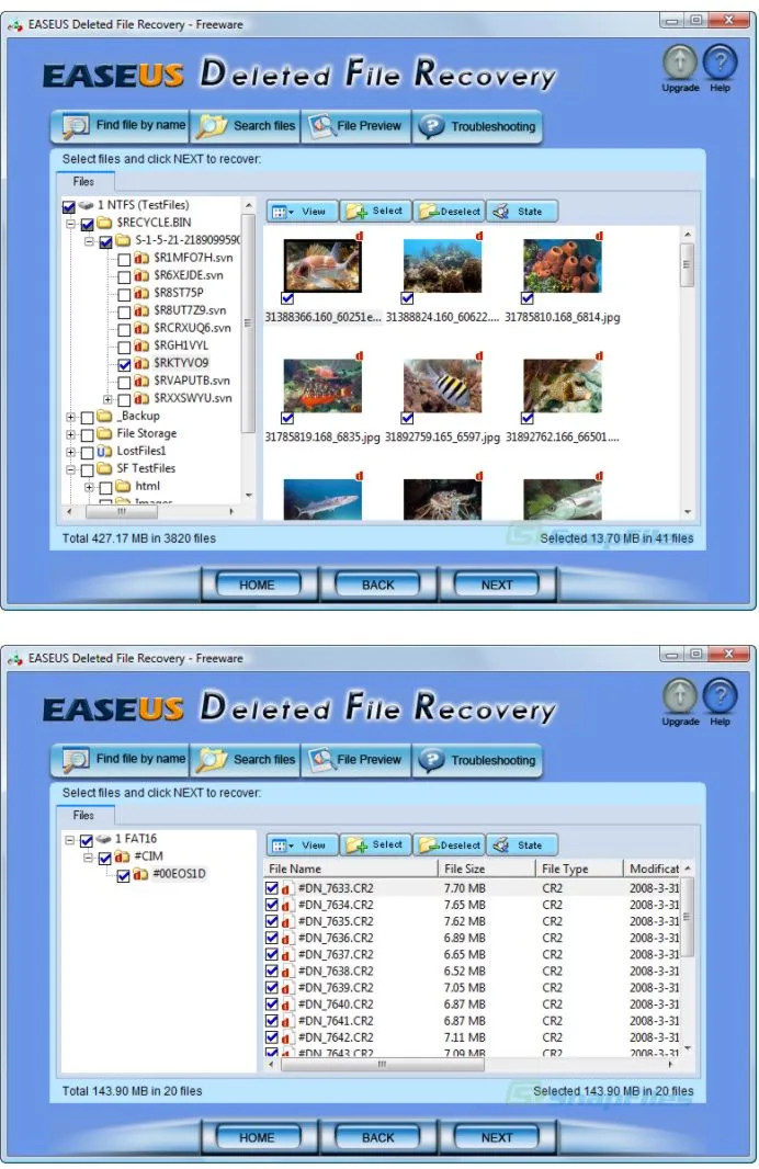 EaseUS Deleted File Recovery Zrzut ekranu 2
