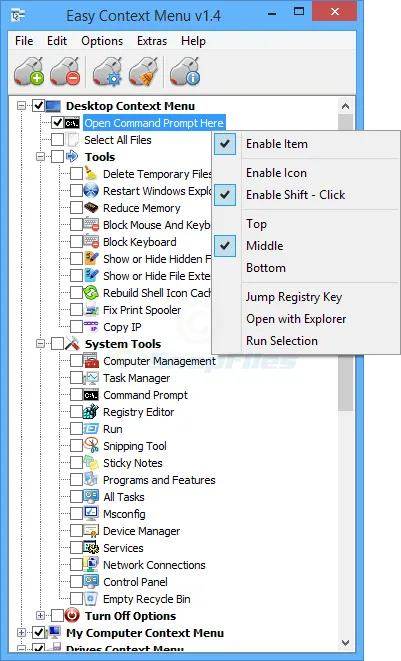 Easy Context Menu Zrzut ekranu 1