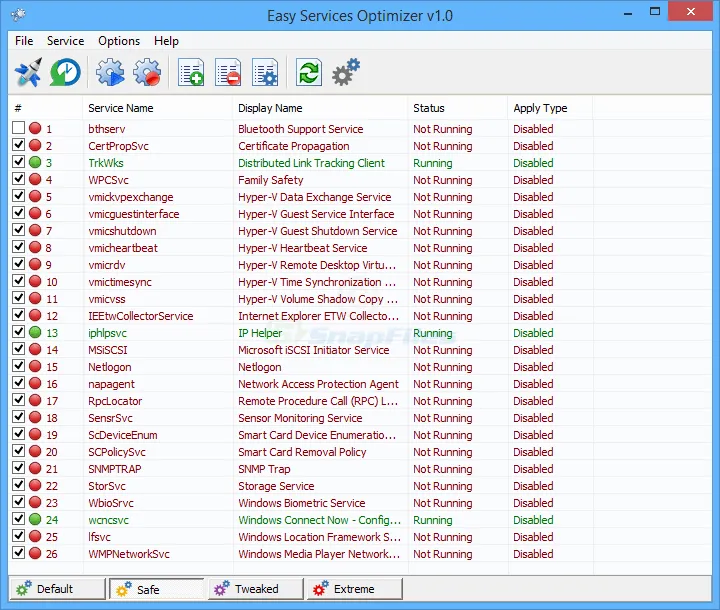 Easy Service Optimizer Zrzut ekranu 1