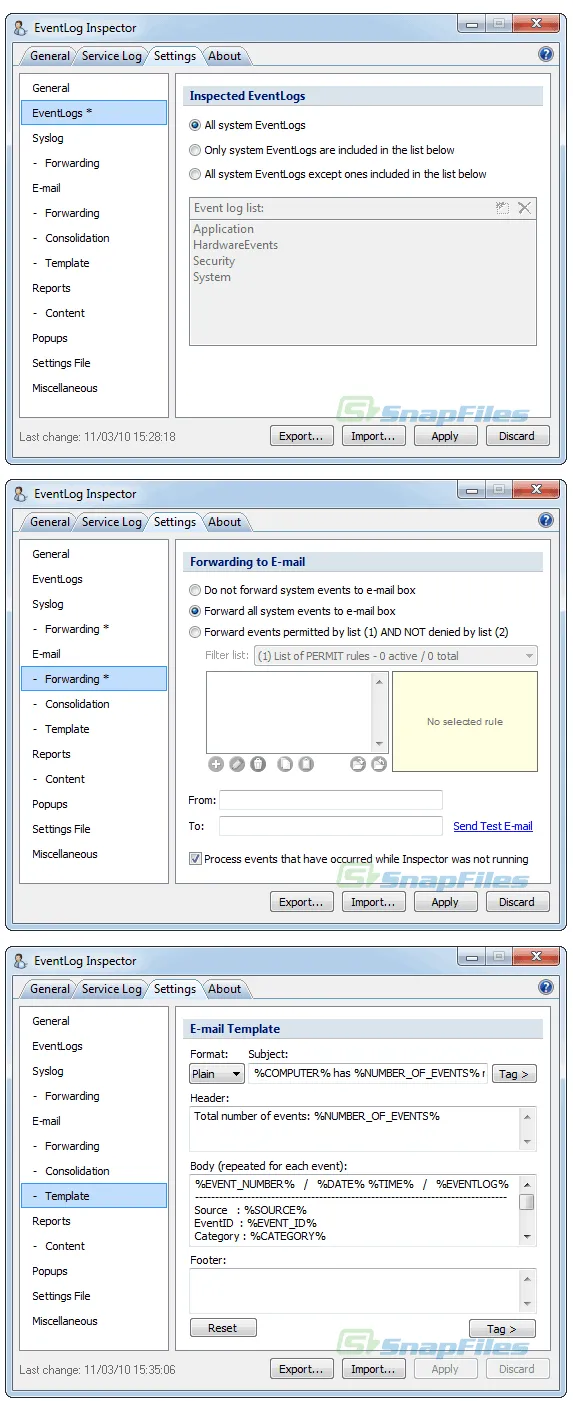 EventLog Inspector Zrzut ekranu 2