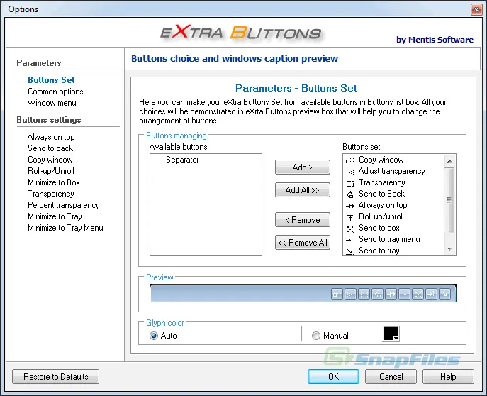 eXtra Buttons Zrzut ekranu 2