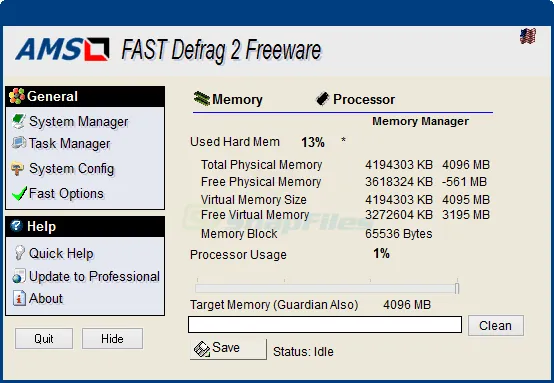 Fast Defrag Standard Zrzut ekranu 1