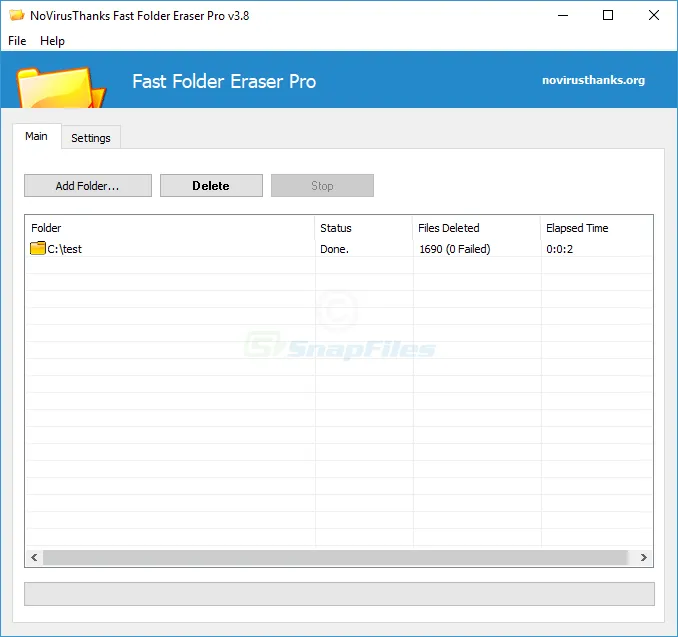Fast Folder Eraser Pro Zrzut ekranu 1