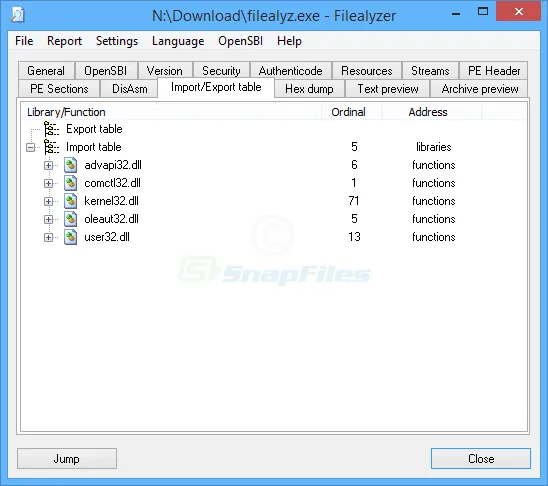 FileAlyzer Zrzut ekranu 2