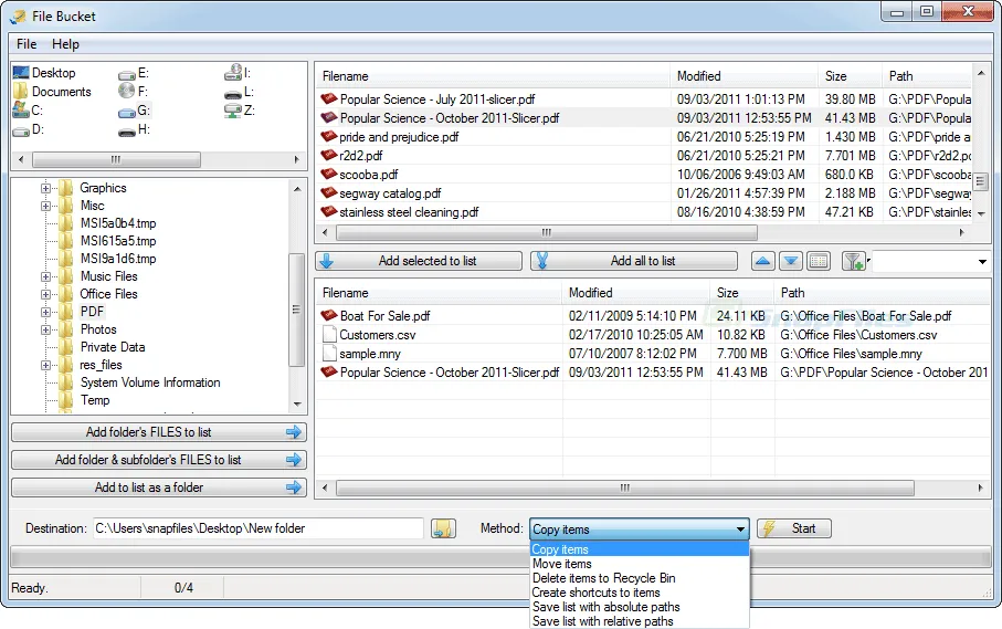 File Bucket Zrzut ekranu 1