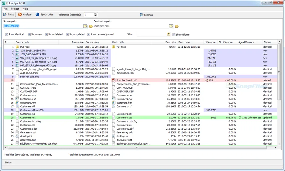 Saleen Folder Sync Zrzut ekranu 1
