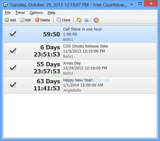Free Countdown Timer Zrzut ekranu 1