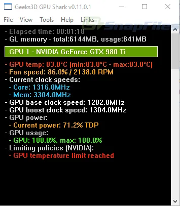 GPU Shark Zrzut ekranu 1