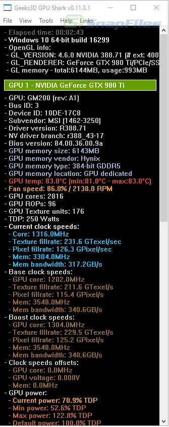 GPU Shark Zrzut ekranu 2