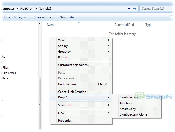 Hardlink Shell Extension Zrzut ekranu 2