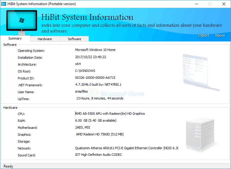 HiBit System Information Zrzut ekranu 1