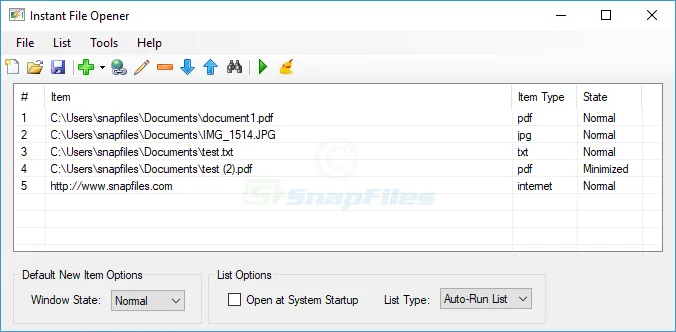 Instant File Opener Zrzut ekranu 1