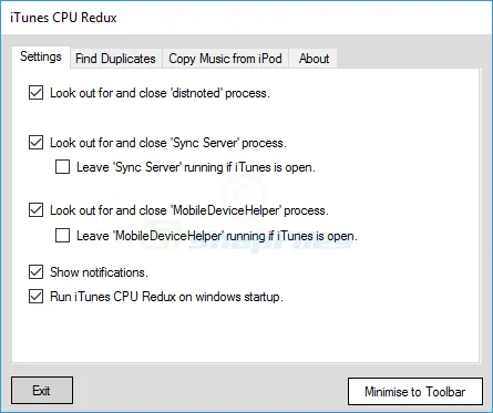 iTunes CPU Redux Zrzut ekranu 1